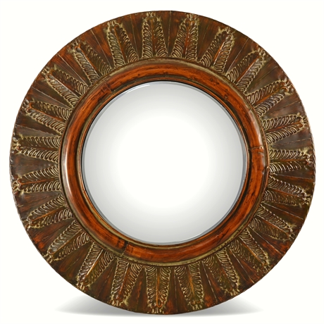 Circular Repousse Mirror