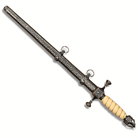 WWI German Imperial Navy Officer's Dagger with Scabbard
