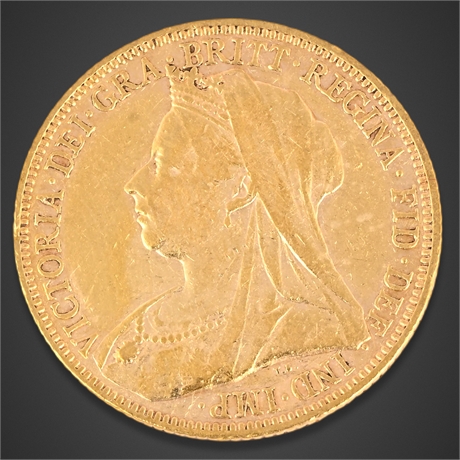 1897 Queen Victoria Gold Sovereign – Veil Head, Investment Grade