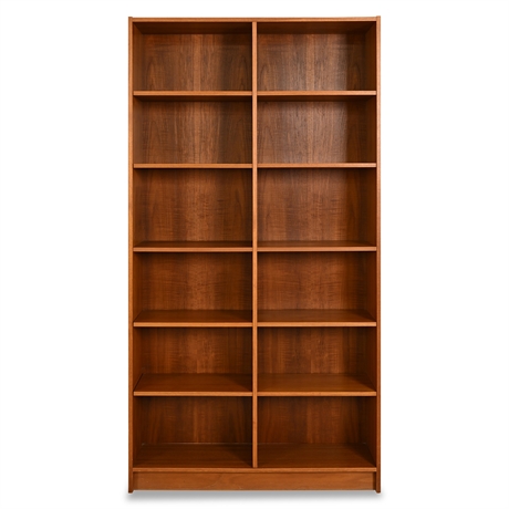 MCM Style Divided Bookcase w/ Adjustable Shelves