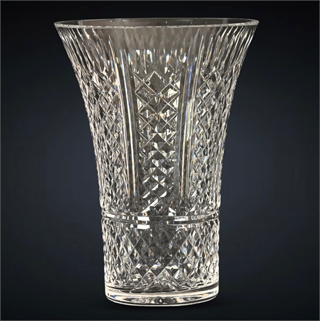 10" Waterford Flared Diamond Cut Vase