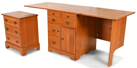 Solid Maple Expandable Worktable & Chest