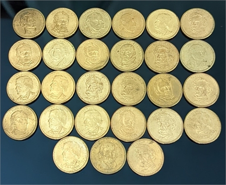 27 U.S. Presidential Dollar Coins