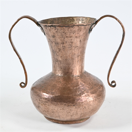 Vintage Hand Hammered Copper Vase