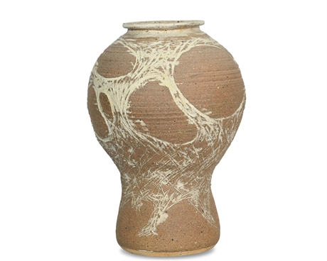 Large Mid Century Stoneware Vase