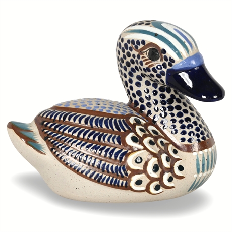 Hand-Painted Tonala Pottery "Duck" – Signed