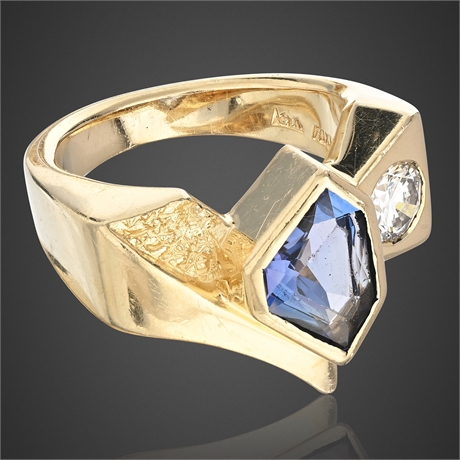 Foxfire 14K Gold Tanzanite & Diamond Ring — Studio Artisan