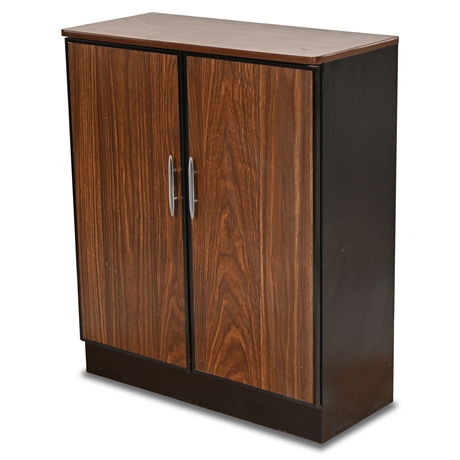 1960's Metal Woodgrain Cabinet