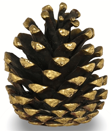 Artist Made Cast Bronze Pine Cone Paperweight
