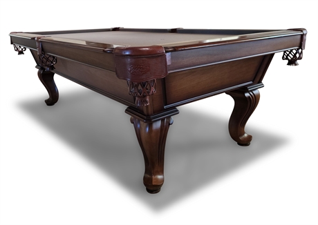 Olhausen Bridgeport 8' Pool Table — Brazilian Slate, Accu-Fast, Cue Rack