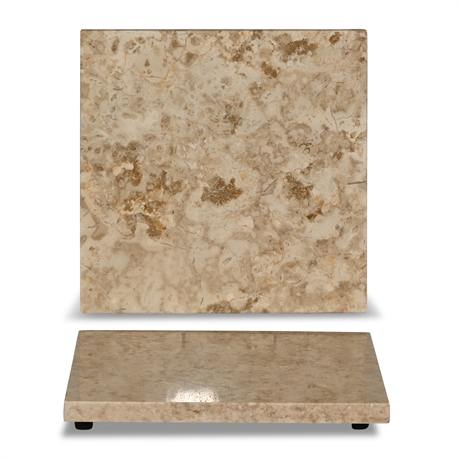 Pair Travertine Trivets