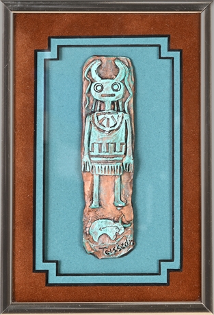 Teissedre Designs Signed Wall Plaque – Faux Copper Patina, 6.25″