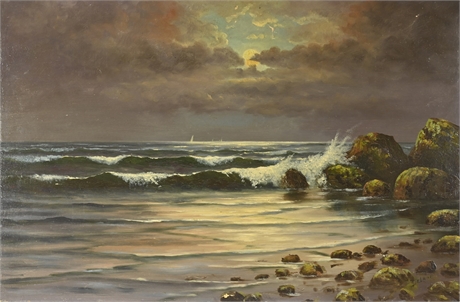 Early 20th Century Seascape by DeLane