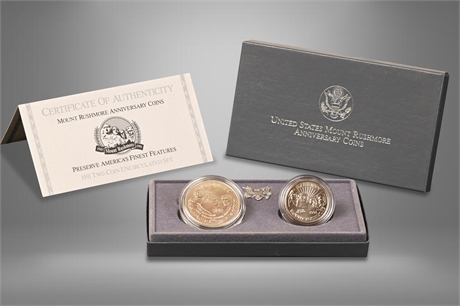1991 U.S Mint Mount Rushmore Anniversary Coins