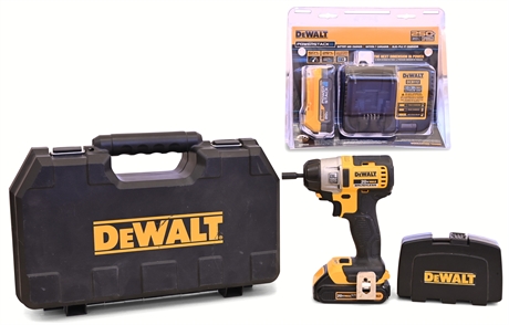 DeWalt® Powerstack, Impact Drill, and Drill Bits Set