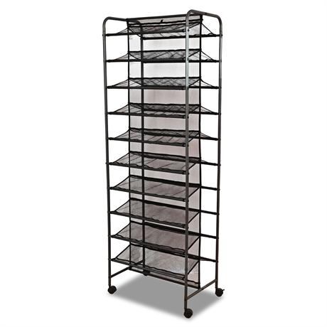 10 Tier 60 Pair Shoe Rack