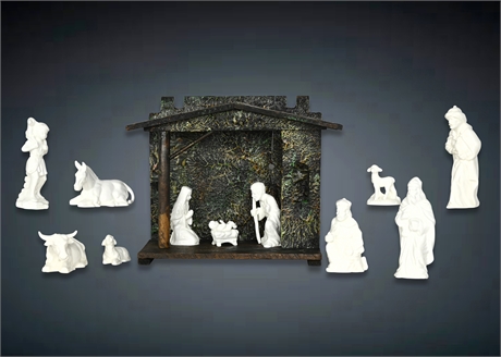 German Cresh & Ceramic Nativity