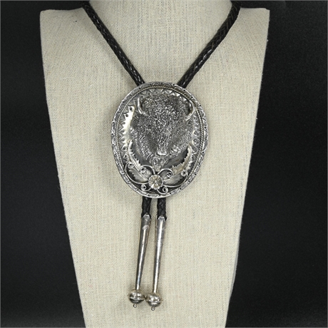 Sterling Silver Buffalo Bolo Tie by Kenny Ray McNeilley Jr.