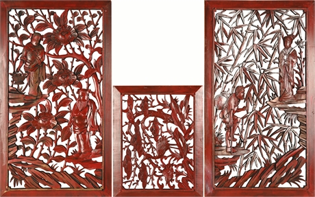 Carved Chinese Wood Panels