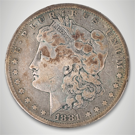 1881-S Morgan Silver Dollar – San Francisco Mint – .900 Silver