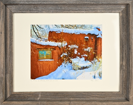 Cinta Sinta “The Miracle of Windows, Snow Santa Fe” 2021 — Framed Fine Art Photo