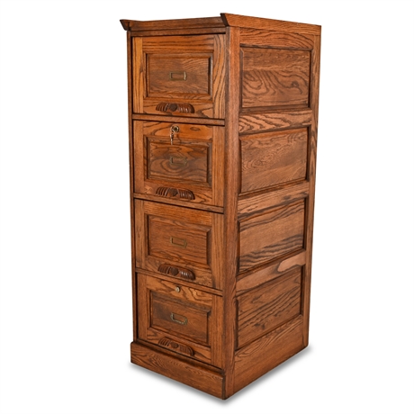 Classic Oak File Cabinet