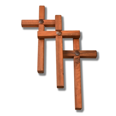 3-Crosses Folk Art Cross