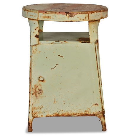 Antique Steel Milking Stool