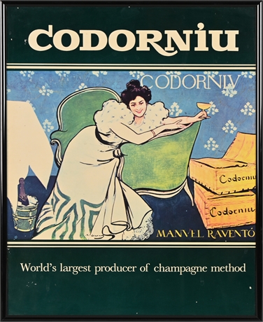Framed "Codorniu" Label