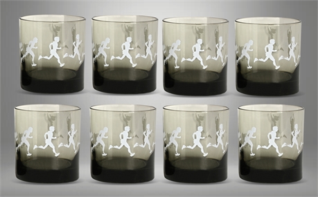 Set of 8 Vintage Track and Field Tumblers