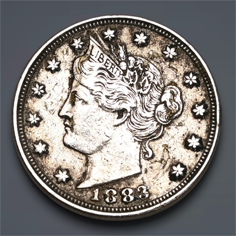 1883 Centless Liberty Head V Nickel