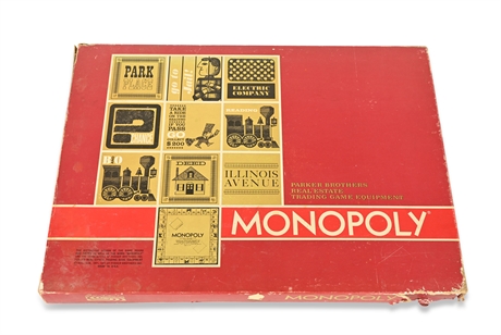 Vintage 1964 Monopoly Board Game