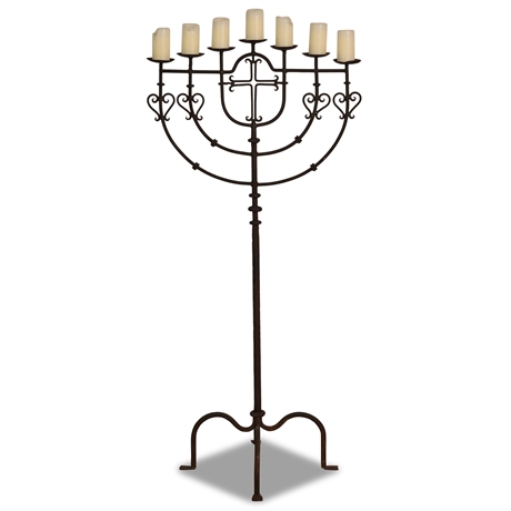 Ornate 51" Iron Floor Candelabra