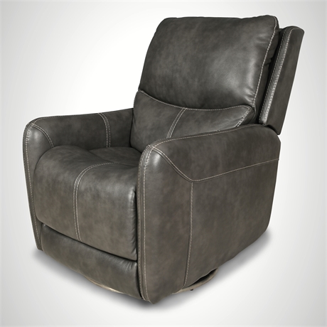 Steve Silver Athens Power Swivel Glider Recliner, Charcoal