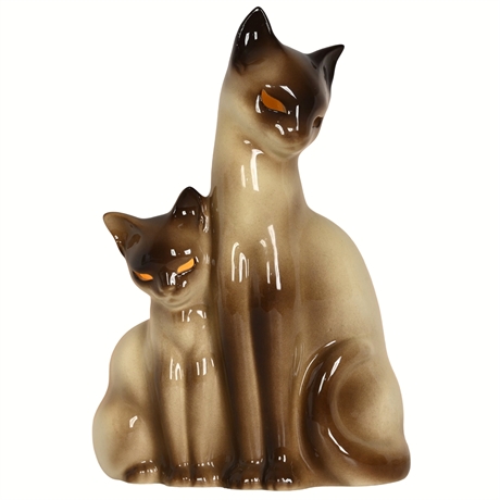 Vintage MCM Howard Kron Siamese Cat TV Lamp