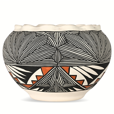 Randy Garia Acoma Pueblo Pottery Jar – Hand-Coiled, 1992