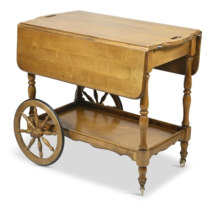 Vintage Maple Bar Cart
