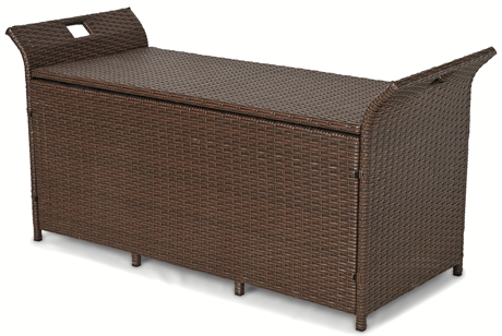 Contemporary Wicker Style Bench