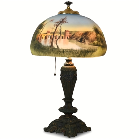 Reverse Painted Lamp