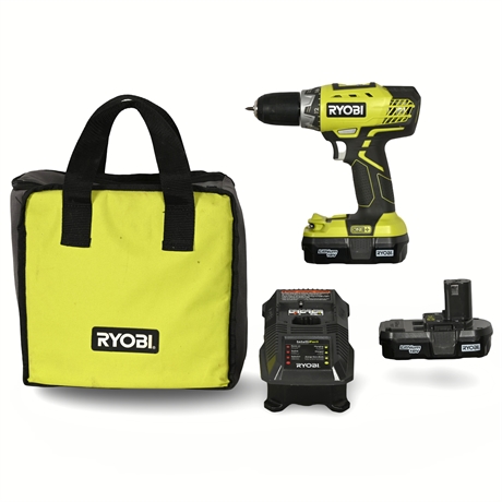 Ryobi 18 Volt 1/2" 2 Speed Drill Driver Set