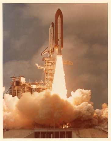 NASA Space Shuttle Liftoff — Original Vintage NASA Color Photograph, Kodak Paper