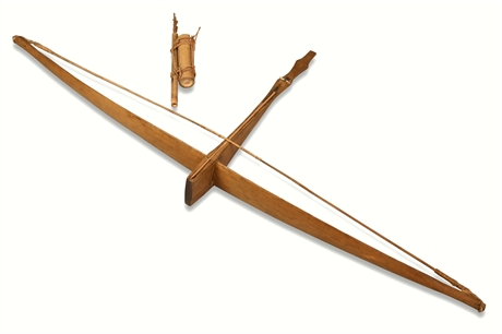 Vintage Tribal Crossbow with Arrows