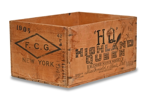 Vintage Highland Queen Whiskey Crate