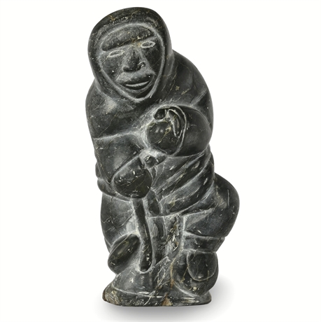 Isa Kasudluak Inuit Stone Sculpture