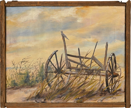 Al Eylar’s 1966 Oil Painting — “Abandoned Wagon”