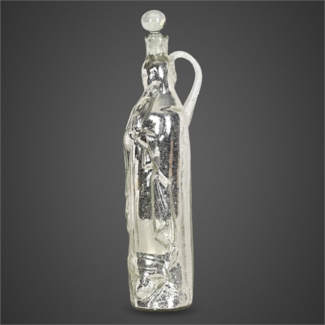 Mercury Glass Virgen de Guadalupe Figural Bottle — Ball Stopper
