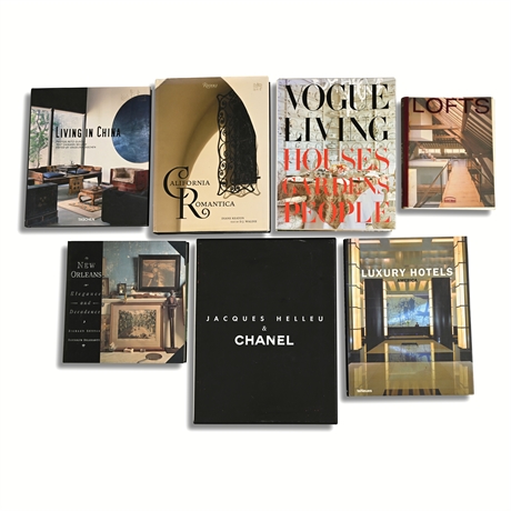 Luxury Interior Design Coffee Table Books Lot of 7 – Vogue, Chanel, Taschen