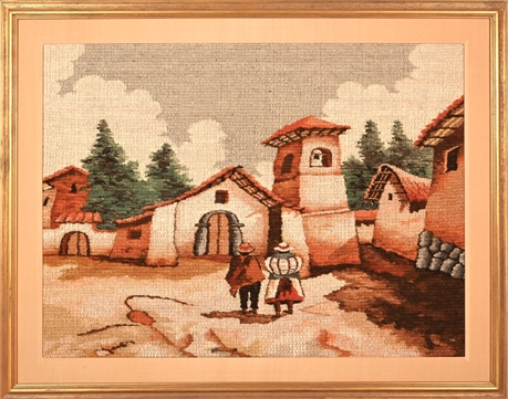 Large Peruvian Pictorial Tapestry