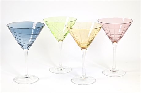 Set 4 cristal d'Arques 'Uptown' Martini Glasses
