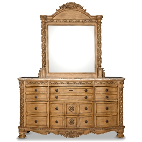 South Coast Sleigh Serpent Front Dresser with Mirror